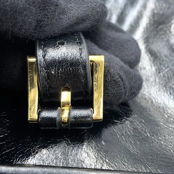 PRADA Shoulder Bag Size Medium Leather Black 1BD376 - Picture 6 of 13